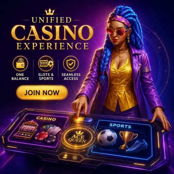 A Ace Queen alterna entre os modos cassino e esportes no painel de jogos unificado do Coolzino